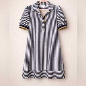 Entro Navy Stripe Dress